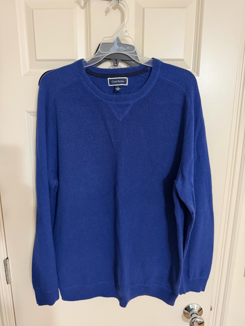 Club Room Blue Crewneck Sweater - Classic Knit